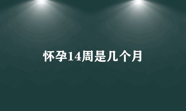 怀孕14周是几个月