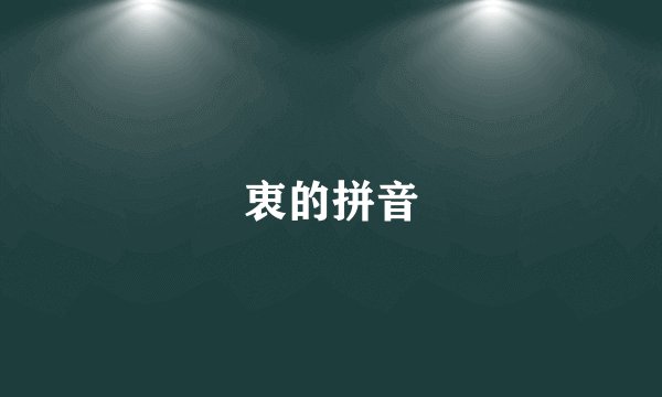 衷的拼音