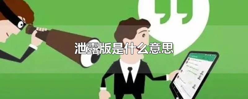 泄露版是什么意思
