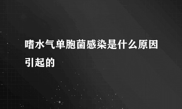 嗜水气单胞菌感染是什么原因引起的