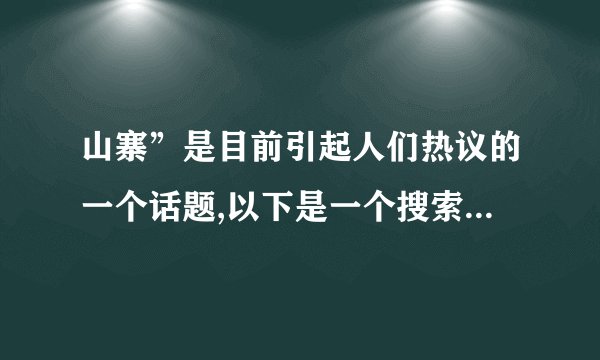 山寨”是目前引起人们热议的一个话题,以下是一个搜索引擎中对“山寨”一词的解释,请你将这个长句改成三个短句。可调整语序,适当增减词语,做到既保留全部信息,又语言简明。 “山寨”是涉及手机、游戏机、汽车等不同领域进而发展到文化领域的具有仿造性、快速化、平民化、低成本、高回报的特点的一种产业象。 (1)______(2)______(3)______。