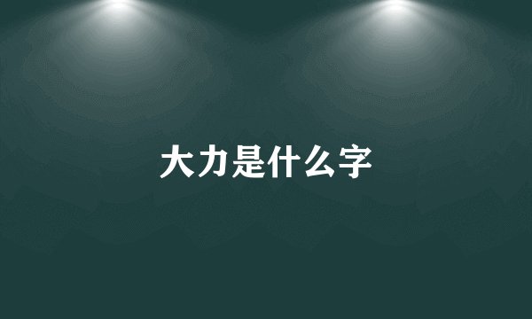 大力是什么字