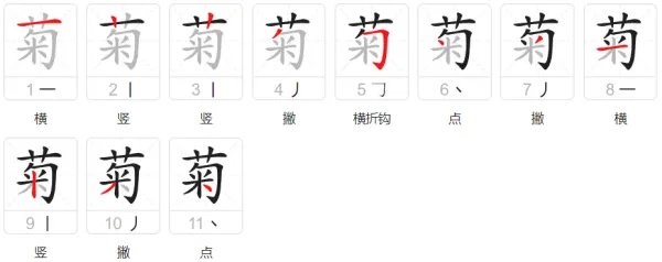 菊字可以怎么组词