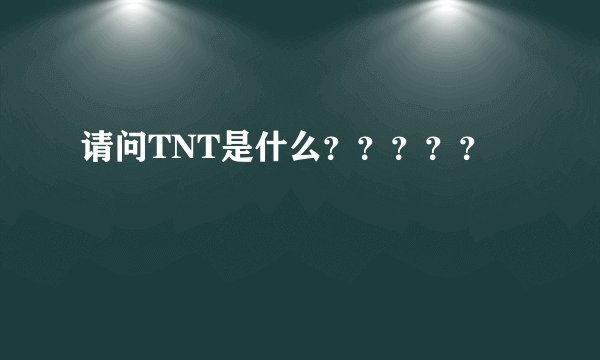 请问TNT是什么？？？？？