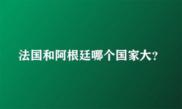 法国和阿根廷哪个国家大？
