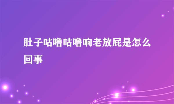 肚子咕噜咕噜响老放屁是怎么回事