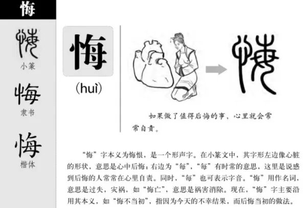 悔的拼音和词语