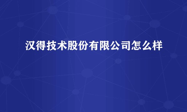 汉得技术股份有限公司怎么样
