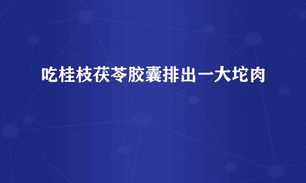 吃桂枝茯苓胶囊排出一大坨肉