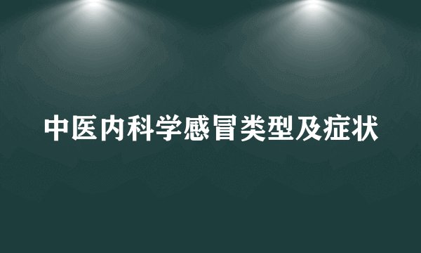 中医内科学感冒类型及症状