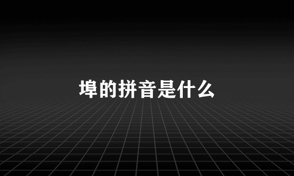 埠的拼音是什么