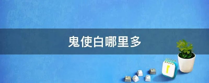 鬼使白哪里多