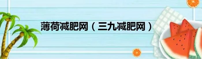 薄荷减肥网（三九减肥网）