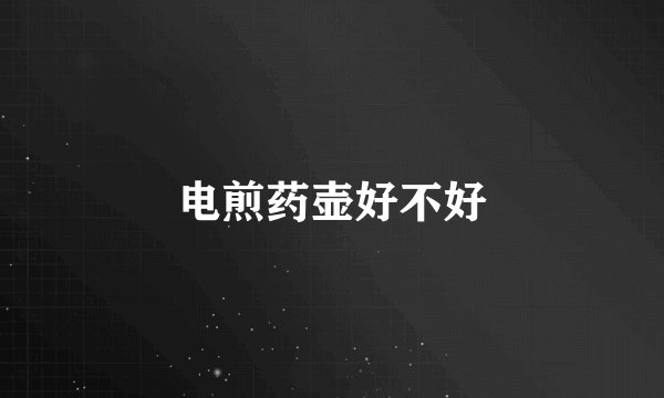 电煎药壶好不好