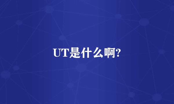 UT是什么啊?