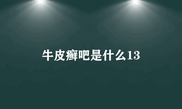 牛皮癣吧是什么13