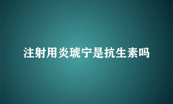 注射用炎琥宁是抗生素吗