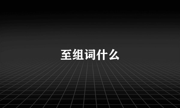至组词什么