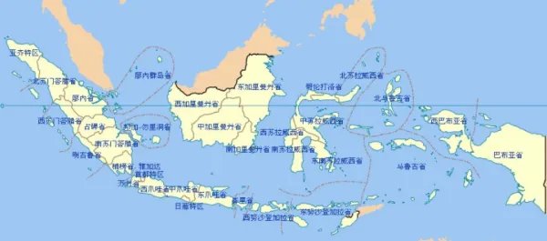 印度尼西亚属于哪个洲，印度尼西亚地图