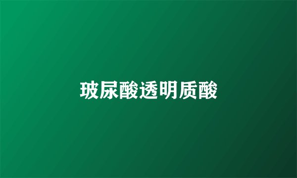 玻尿酸透明质酸