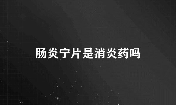 肠炎宁片是消炎药吗