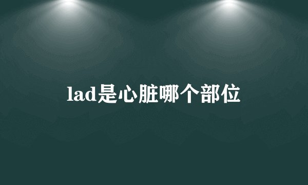 lad是心脏哪个部位