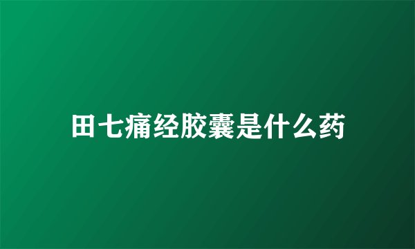 田七痛经胶囊是什么药