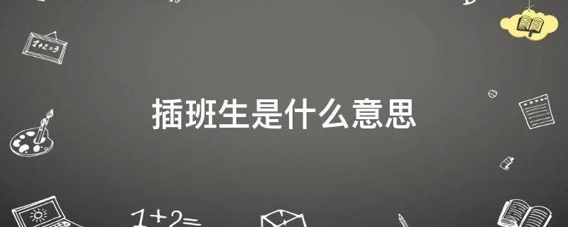 插班生是什么意思