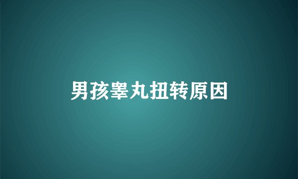 男孩睾丸扭转原因