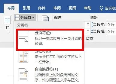 word分页功能操作方法