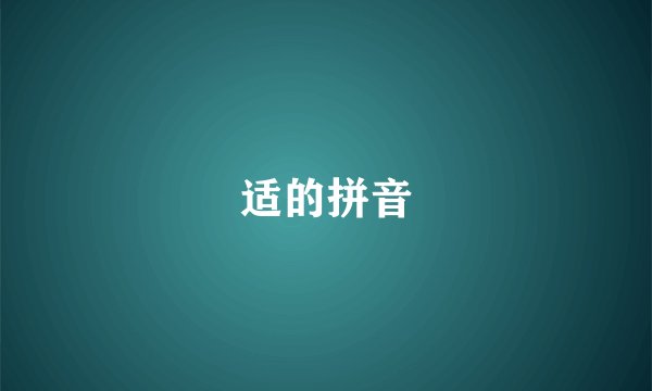 适的拼音