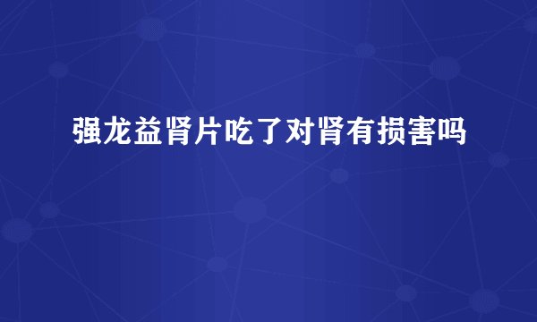 强龙益肾片吃了对肾有损害吗