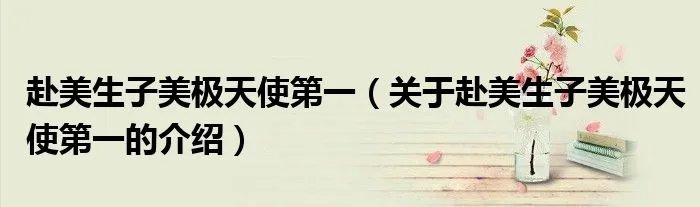赴美生子美极天使第一（关于赴美生子美极天使第一的介绍）