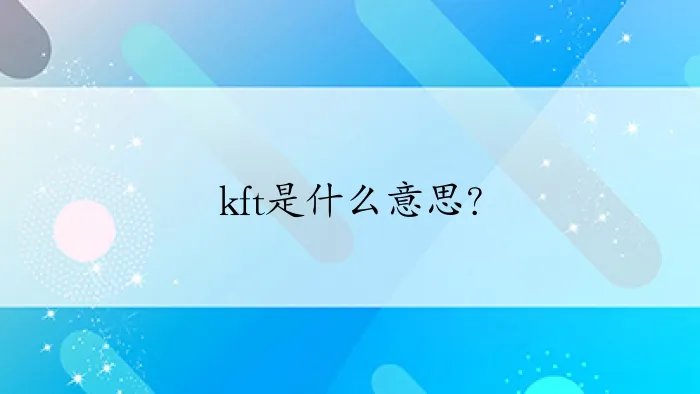 kft是什么意思？