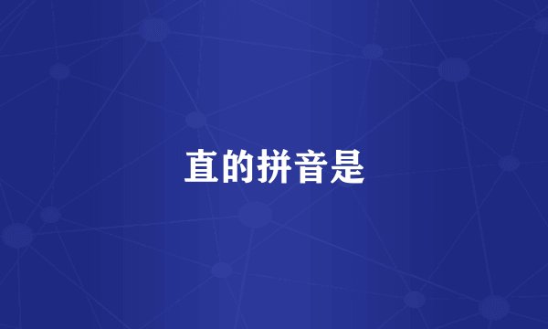 直的拼音是