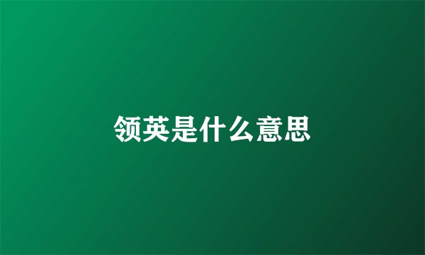 领英是什么意思