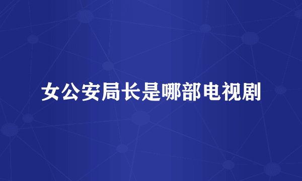 女公安局长是哪部电视剧