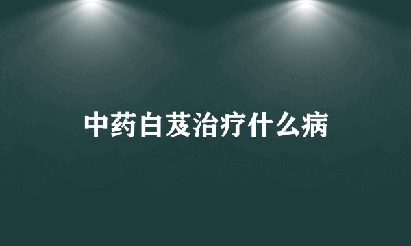 中药白芨治疗什么病