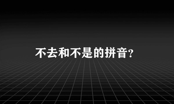 不去和不是的拼音?
