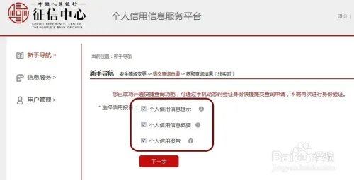 中国人民银行征信中心查询个人信用信息服务平台