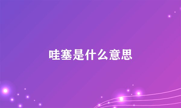 哇塞是什么意思