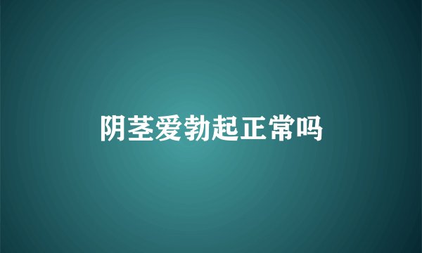 阴茎爱勃起正常吗