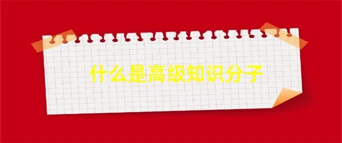 什么是高级知识分子