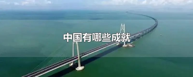 中国有哪些成就