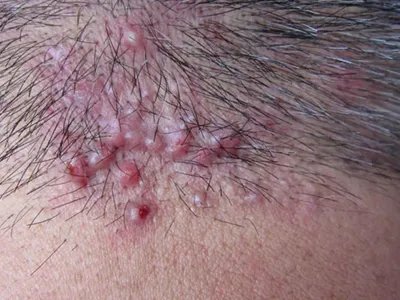 毛囊炎疙瘩图片
