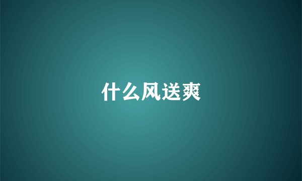 什么风送爽