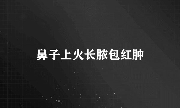 鼻子上火长脓包红肿