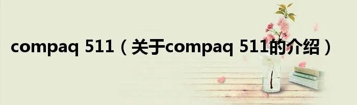 compaq 511（关于compaq 511的介绍）