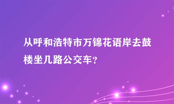 从呼和浩特市万锦花语岸去鼓楼坐几路公交车？