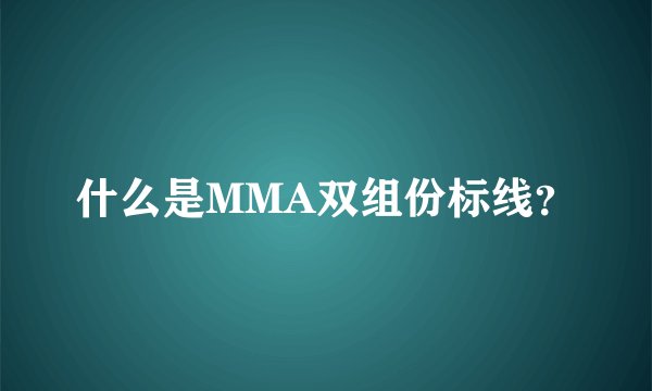 什么是MMA双组份标线？